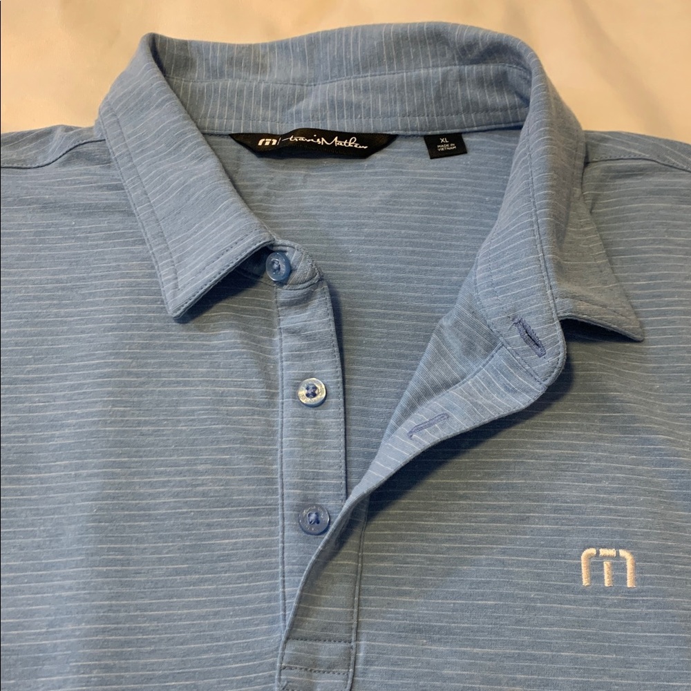 TravisMathew Light Blue Polo Shirt
